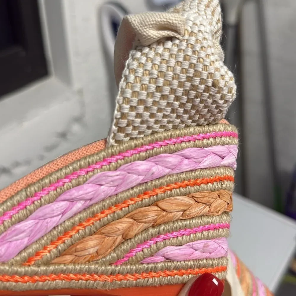 Sophia Webster Pink and Orange Espadrilles BRAND NEW - Size 38 1/2